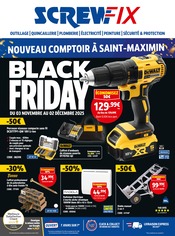 Prospectus Bricolage Screwfix en cours à Moussy-le-Vieux et alentours, "BLACK FRIDAY", 12 pages, 03/11/2025 - 02/12/2025 Catalogue Bricolage Screwfix en cours à Moussy-le-Vieux et alentours, "BLACK FRIDAY", 12 pages, 03/11/2025 - 02/12/2025