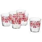 Glas Herzmuster Klarglas/rot im Angebot bei IKEA in Brandenburg Glas Herzmuster Klarglas/rot Angebote von VINTERFINT bei IKEA Brandenburg für 8,99 €