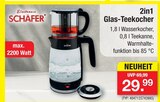 2in1 Glas-Teekocher Angebote von SCHÄFER bei Zimmermann Delmenhorst für 29,99 €