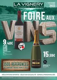 La Vignery Catalogue "Foire aux vins", 2 pages, Saint-Aubin,  07/09/2022 - 02/10/2022