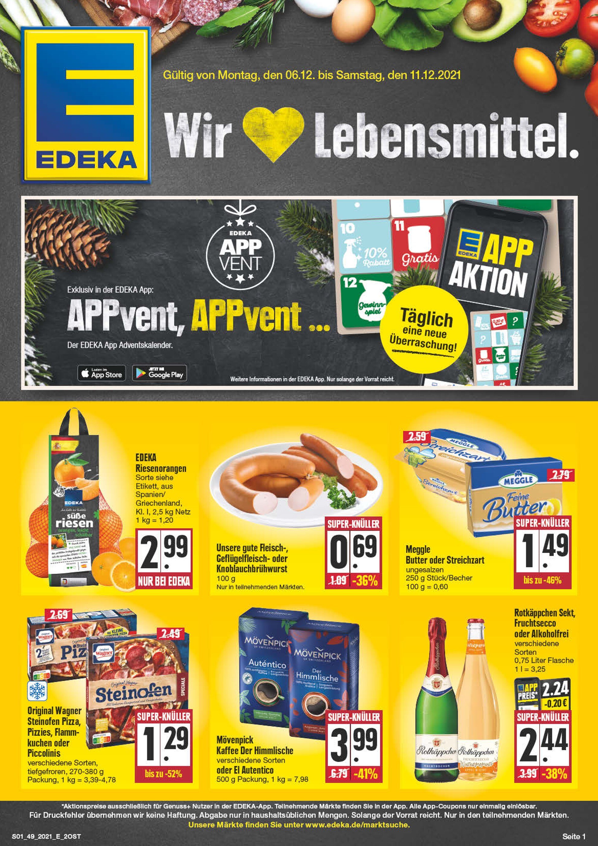 EDEKA Prospekt für Leipzig mit 28 Seiten EDEKA Prospekt für Leipzig: "Top Angebote!", 28 Seiten, 06.12.2021 - 11.12.2021