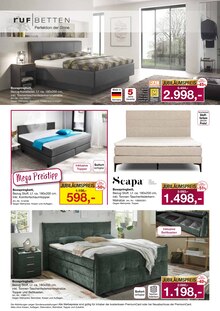 Bett im Möbel Inhofer Prospekt "ALLES IM GRÜNEN BEREICH" mit 12 Seiten (Reutlingen)