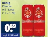 Pilsener im Angebot bei Getränkewelt in Kaarst Pilsener Angebote von König bei Getränkewelt Kaarst für 0,89 €