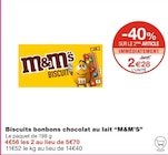 Biscuits bonbons chocolat au lait - M&M'S à 2,28 € dans le catalogue Monoprix