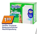 Tucher im Action Prospekt Trockene Bodenwischtücher Nachfüllpackung von Swiffer im aktuellen Action Prospekt für 1,99 €