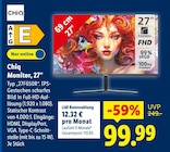 Monitor, 27" bei Lidl im Prospekt "" für 99,99 €