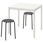 Tisch + 2 Hocker weiß/schwarz von MELLTORP / MARIUS im aktuellen IKEA Prospekt für 67,99 €