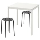Tisch + 2 Hocker weiß/schwarz im Angebot bei IKEA in Villingen-Schwenningen Tisch + 2 Hocker weiß/schwarz Angebote von MELLTORP / MARIUS bei IKEA Villingen-Schwenningen für 67,99 €