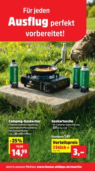 Gaskartusche Angebot im Thomas Philipps Prospekt, gültig von 11.05.2026 bis 16.05.2026 Gaskartusche Angebot im aktuellen Thomas Philipps Prospekt auf Seite 22