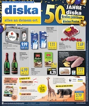 Aktueller diska Discounter Prospekt in Uhlstädt-Kirchhasel und Umgebung, "Alles günstig. Alles da. Alles an Deinem Ort." mit 12 Seiten, 09.09.2024 - 14.09.2024