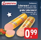 Leberwurst mit Kalbfleisch im Angebot bei E center in Mülheim Leberwurst mit Kalbfleisch Angebote von Rasting bei E center Mülheim für 0,99 €