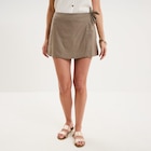 Jupe-short lin mélangé vert kaki femme à 19,99 € dans le catalogue La Halle