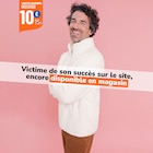 Promo Veste sherpa col camionneur blanc homme à 10,00 € dans le catalogue La Halle à Lannion