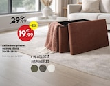 Coffre banc pliable velours côtelé dans le catalogue Maxi Bazar