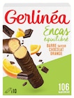 Barres Encas Équilibré Chocolat Orange x10 - GERLINÉA dans le catalogue Intermarché Hyper