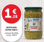 Super U Saint-Amour - Promo Petits pois extra-fins Promo Petits pois extra-fins à 1,28 € dans le catalogue Super U à Saint-Amour
