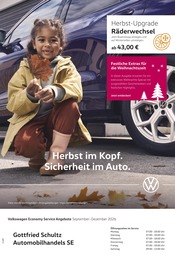 Verbandkasten im Volkswagen Prospekt in Dormagen Aktueller Volkswagen Prospekt mit Verbandkasten, "Herbst im Kopf. Sicherheit im Auto.", Seite 1