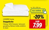 Steppdecke im Angebot bei Lidl in Buchholz Steppdecke Angebote von LIVARNO home bei Lidl Buchholz für 7,99 €