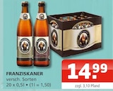 Aktuelle Bier Angebote bei Getränke Oase in Rheda-Wiedenbrück Aktuelles Franziskaner Bier Angebot bei Getränke Oase in Rheda-Wiedenbrück ab 14,99 €