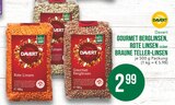 GOURMET BERGLINSEN, ROTE LINSEN oder BRAUNE TELLER-LINSEN Angebote von Davert bei E center Leverkusen für 2,99 €