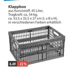 Aufbewahrungsbox im V-Markt Prospekt Klappbox im aktuellen V-Markt Prospekt für 6,49 €