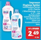 Hygiene Spüler Sensitive oder Hygiene Spüler Universal Angebote von Impresan bei Marktkauf Erlangen für 2,49 €