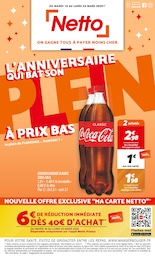 Prospectus Netto à Aurillac, "L'ANNIVERSAIRE QUI BAT SON PLEIN À PRIX BAS", 20 pages, 18/03/2025 - 24/03/2025