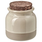 Dose mit Deckel beige von BRUGDHAJ für 4,99 € bei IKEA im Angebot Dose mit Deckel beige von BRUGDHAJ im aktuellen IKEA Prospekt