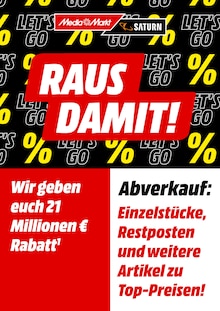 MediaMarkt Saturn Prospekt RAUS DAMIT! mit 1 Seite