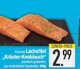 Frisches Lachsfilet „Kräuter-Knoblauch“ im EDEKA Prospekt Frisches Lachsfilet „Kräuter-Knoblauch“ von im aktuellen EDEKA Prospekt für 2,99 €