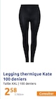 Promo Legging thermique Kate 100 deniers à 2,58 € dans le catalogue Action à Hinges