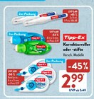 Korrekturroller oder -stifte im ALDI SÜD Prospekt Korrekturroller oder -stifte von Tipp-Ex im aktuellen ALDI SÜD Prospekt für 2,99 €