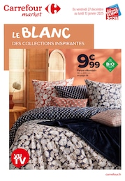 Catalogue Supermarchés Carrefour Market en cours à La Ville-du-Bois et alentours, LE BLANC : DES COLLECTIONS INSPIRANTES, 26 pages, 27/12/2024 - 13/01/2025