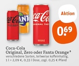 Original, Zero oder Fanta Orange Angebote von Coca-Cola bei tegut Bietigheim-Bissingen für 0,69 €