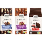 SUR TOUTES LES TABLETTES ET LES CARRÉS DE CHOCOLAT - LES RECETTES DE L'ATELIER en promo chez Carrefour Arles