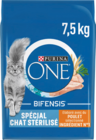 Croquettes Stérilisé Bifensis au Poulet - 7,5 kg - Purina One - Animalis à Antibes Croquettes Stérilisé Bifensis au Poulet - 7,5 kg - Purina One en promo chez Animalis Antibes à 23,09 €