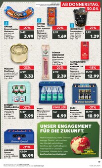 Bier im Kaufland Prospekt "Aktuelle Angebote" mit 62 Seiten (Garbsen)