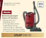 Bodenstaubsauger Classic C1 CarCare von Miele im aktuellen Metro Prospekt