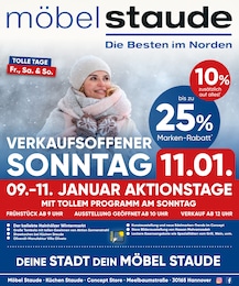 Möbel Staude Prospekt für Hannover: "Die Besten im Norden!", 24 Seiten, 05.01.2026 - 11.01.2026