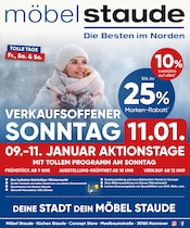 Aktueller Möbel Staude Möbel & Einrichtung Prospekt in Hannover und Umgebung, "Die Besten im Norden!" mit 24 Seiten, 05.01.2026 - 11.01.2026