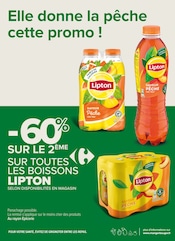 Promos Lipton Ice Tea dans le catalogue "J'peux pas, J'ai promos !" de Carrefour Proximité à la page 24