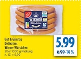 diska Löbau - Delikatess Wiener Wurst Angebot im Prospekt Delikatess Wiener Wurst bei diska im Löbau Prospekt für 5,99 €