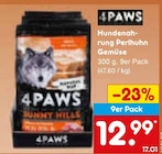 Hundenahrung Perlhuhn Gemüse Angebote von 4PAWS bei Netto Marken-Discount Melle für 12,99 €