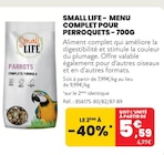 MENU COMPLET POUR PERROQUETS - 700G - SMALL LIFE dans le catalogue Animalis