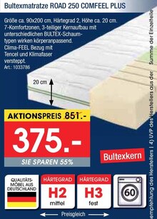 Bultexmatratze bei Zurbrüggen in Melle Bultexmatratze im Angebot bei Zurbrüggen Melle für 375,00 €
