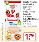 Fruchtchips Erdbeere, Baby Freche Freunde Knusper-Schnitte Banane & Kürbis Angebote von Freche Freunde bei Rossmann Hoyerswerda für 1,79 €