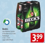 Beck's im Angebot bei famila Nordost in Celle Beck's Angebote bei famila Nordost Celle für 3,99 €
