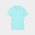 Promo Polo manches courtes à détail brodé bleu turquoise garçon à 5,99 € dans le catalogue La Halle à Revin