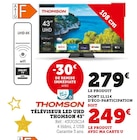 Super U Sainte-Marie - Promo Téléviseur LED UHD 43" Promo Téléviseur LED UHD 43" à 249,00 € dans le catalogue Super U à Sainte-Marie