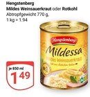 Mildes Weinsauerkraut Angebote von Hengstenberg bei GLOBUS Neustadt für 1,49 €